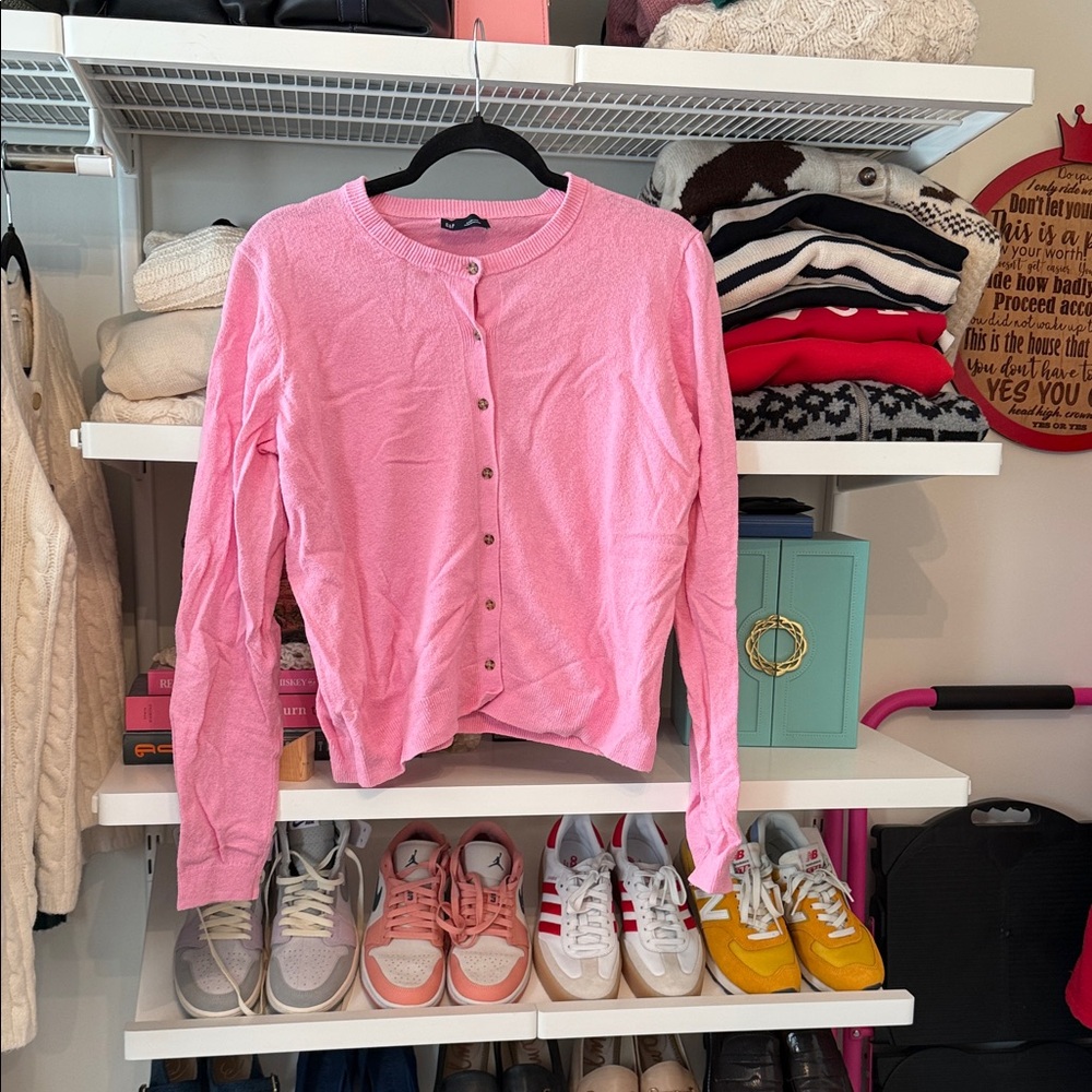 Pink Button-Up Cardigan - Picture 4 of 9